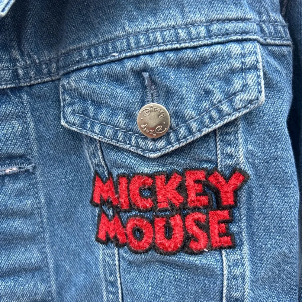 Disney Blue Denim Jacket with Mickey Mouse Embroidery - Picture 2 of 8